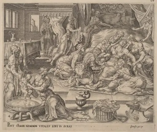 Birth of Pharez and Zara, by Herman Jansz Muller