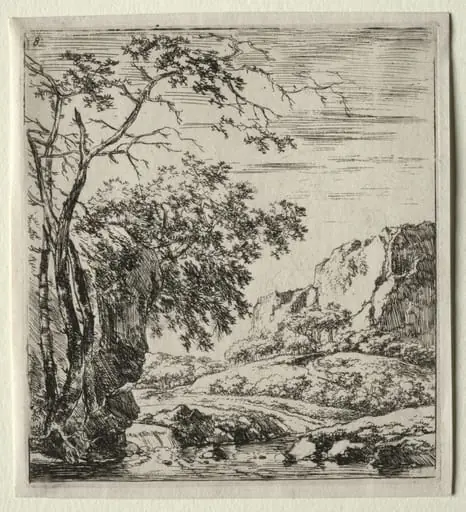 Les trois arbres près du rocher, by Herman Naiwinx