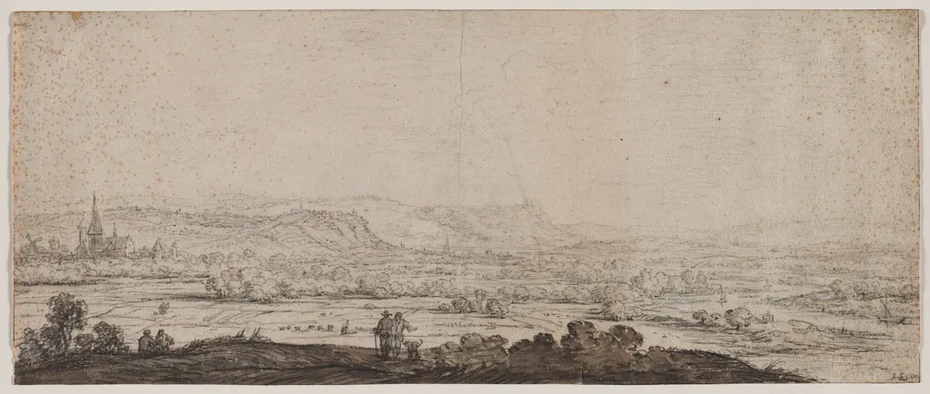 Landscape with the Village of Schenkenschanz, Gelderland, by Herman Saftleven, 1604