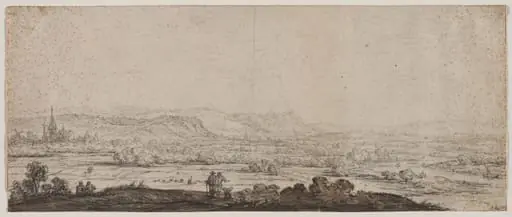 Landscape with the Village of Schenkenschanz, Gelderland, by Herman Saftleven