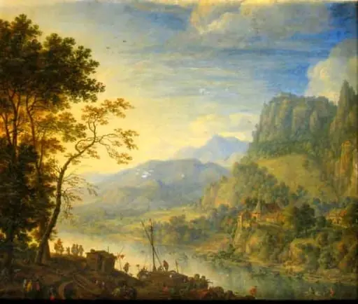 Peisaj pe Rin, by Herman Saftleven