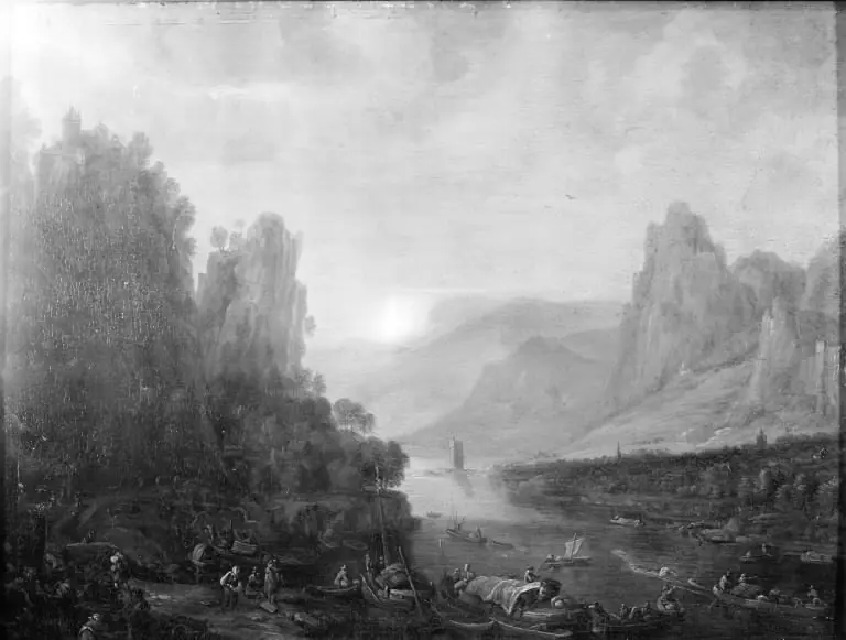 Rhine Landscape by Bingen, by Herman Saftleven