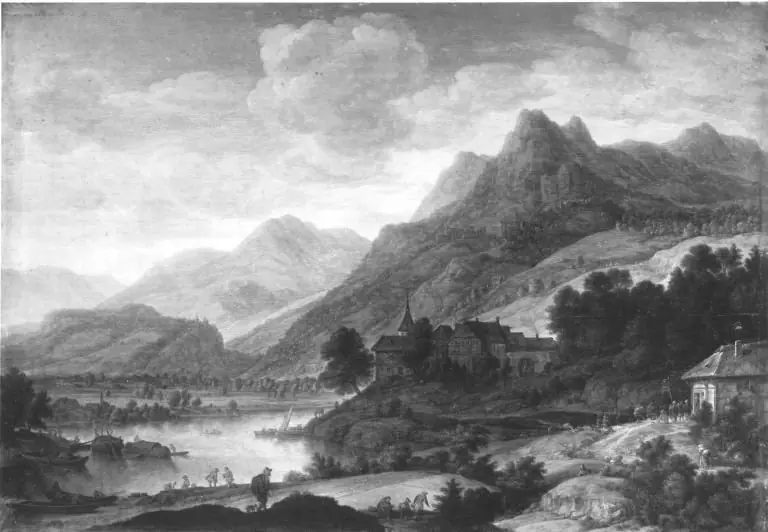 River landscape, by Herman Saftleven