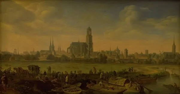 View of Utrecht, by Herman Saftleven, oil, 1654