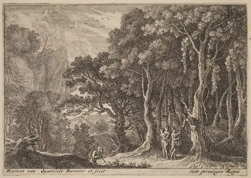 A Satyr Gathering Fruit, by Herman van Swanevelt