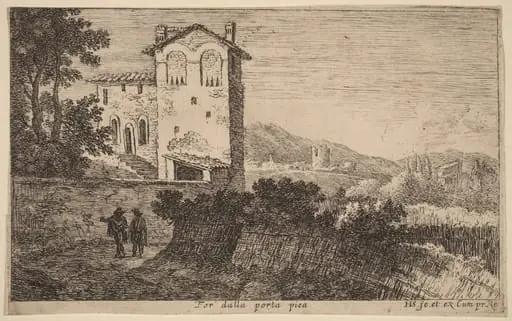 For dalla porta pia (Villa outside the Porta Pia), by Herman van Swanevelt