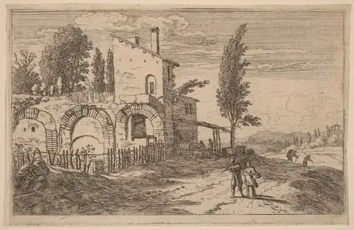 Inn in the Ruins of the Palace of the Emperors, by Herman van Swanevelt
