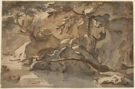 Landscape (after Paul Bril), by Herman van Swanevelt
