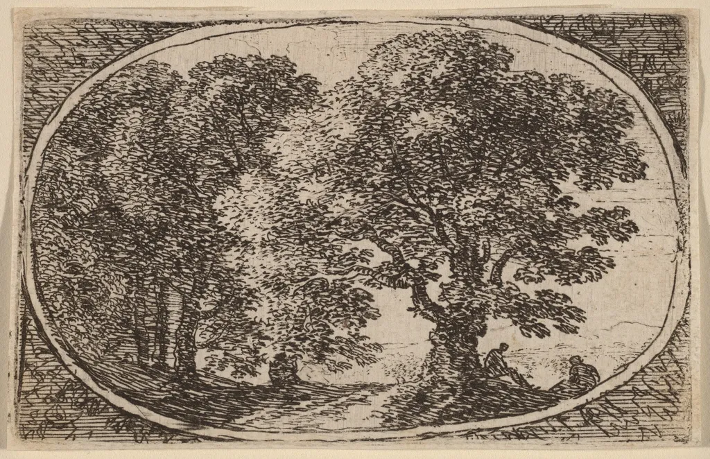 Path between Trees, by Herman van Swanevelt, ink, 1628
