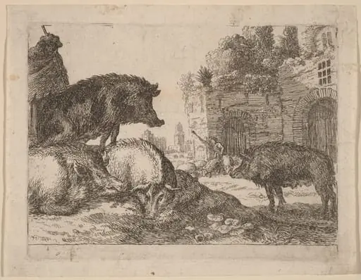 Pigs, by Herman van Swanevelt