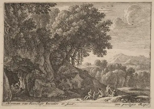Satyrs around a Fire, by Herman van Swanevelt