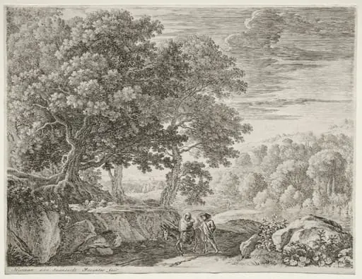 The Flight into Egypt:  The Holy Family, by Herman van Swanevelt