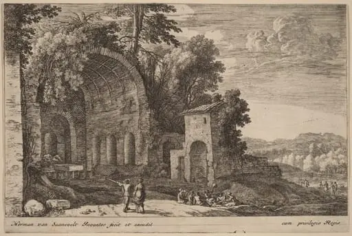 The Grotto of the Nymph Egeria, by Herman van Swanevelt