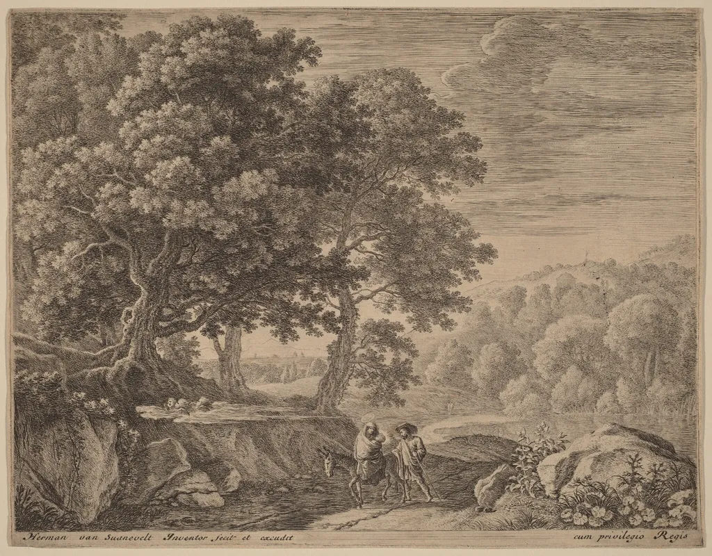 The Little Angels on the Hill, by Herman van Swanevelt, ink, 1628