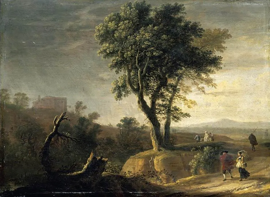 Thunderstorm, by Herman van Swanevelt, oil, 1649