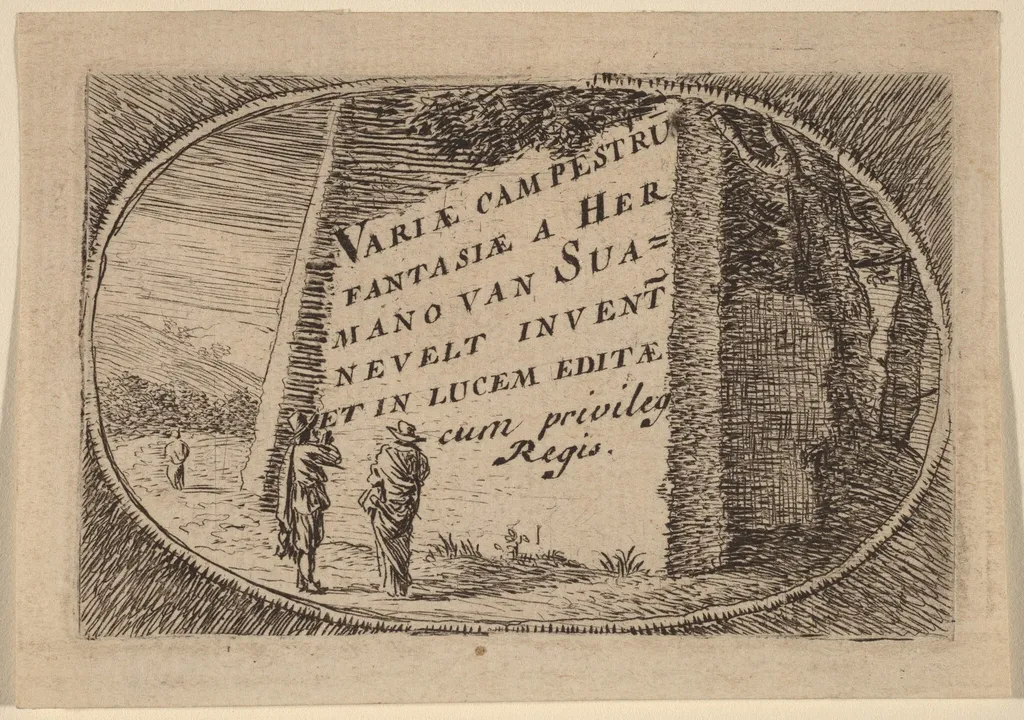 Title Page, by Herman van Swanevelt, ink, 1628