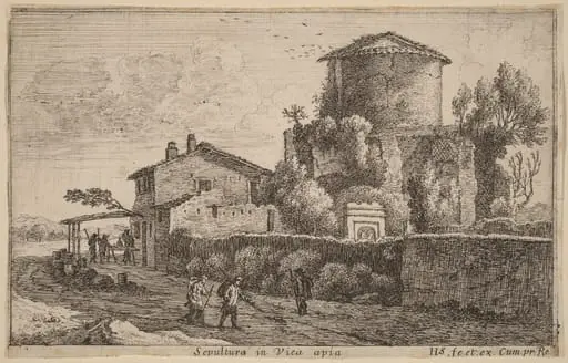 Tomb on the Via Appia, by Herman van Swanevelt