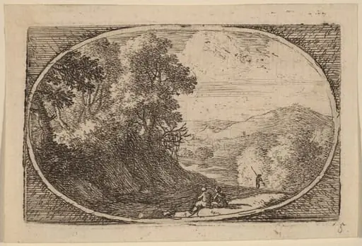 Two Figures Seated to the Right of a Road, by Herman van Swanevelt