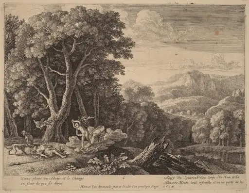 Venus Lamenting over Adonis' Death, by Herman van Swanevelt