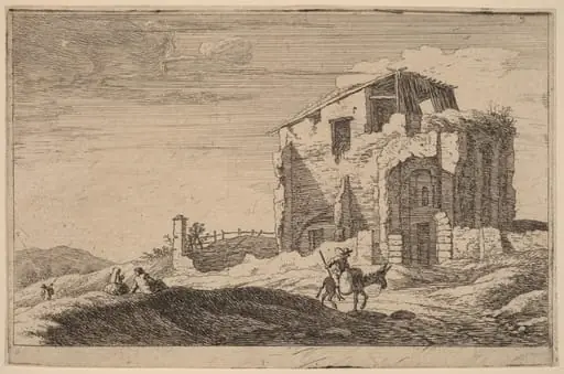 View of a Ruined Building, by Herman van Swanevelt