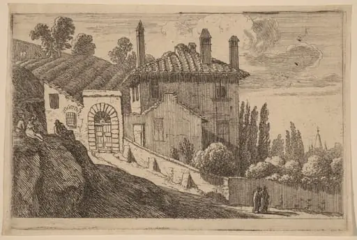 View of an Italian Villa, by Herman van Swanevelt