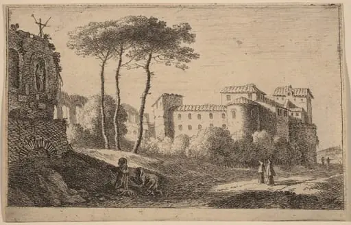 View of the Church "Quattro Santi Coronati", by Herman van Swanevelt