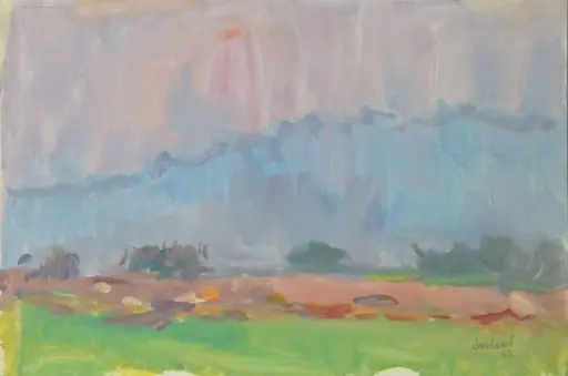 Anselment, Hermann - Malerei, Ohne Titel (Landschaft im Baselbiet), by Hermann Anselment