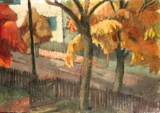 Peisaj de toamnă cu gard, by Hermann Konnerth