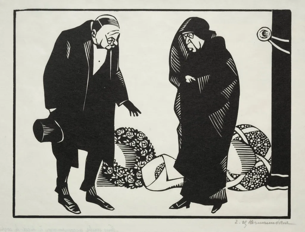 Vous voulez accompagner à pied le corps de votre - Oui c'est une occasion de marche un peu., by Hermann-Paul, 1924