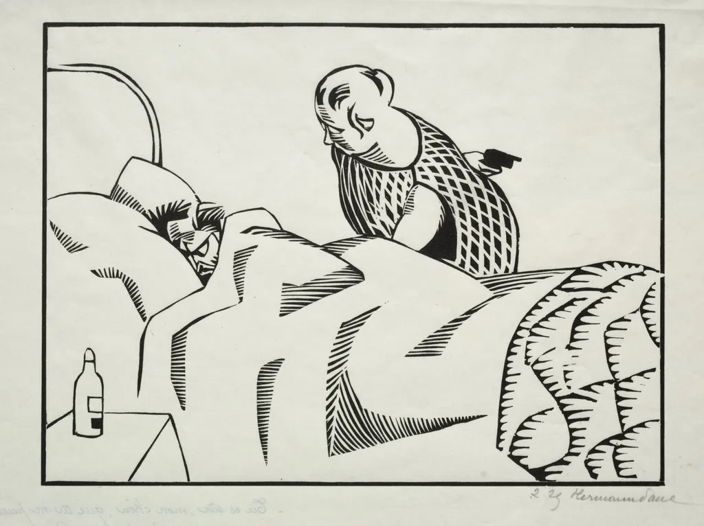 You are sure my dear that you cannot think of anything more to help the pain?, by Hermann-Paul, 1924