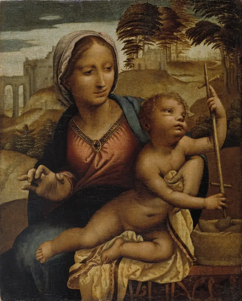 Madonna of the Yarnwinder, by Hernando de los Llanos