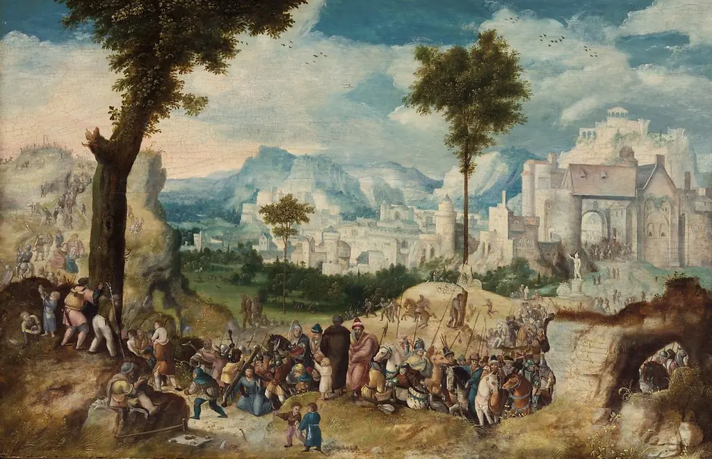 Kreuztragung Christi, by Herri met de Bles