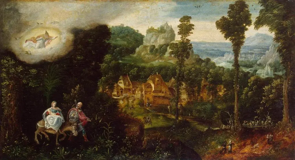 Landscape with Flight into Egypt, by Herri met de Bles
