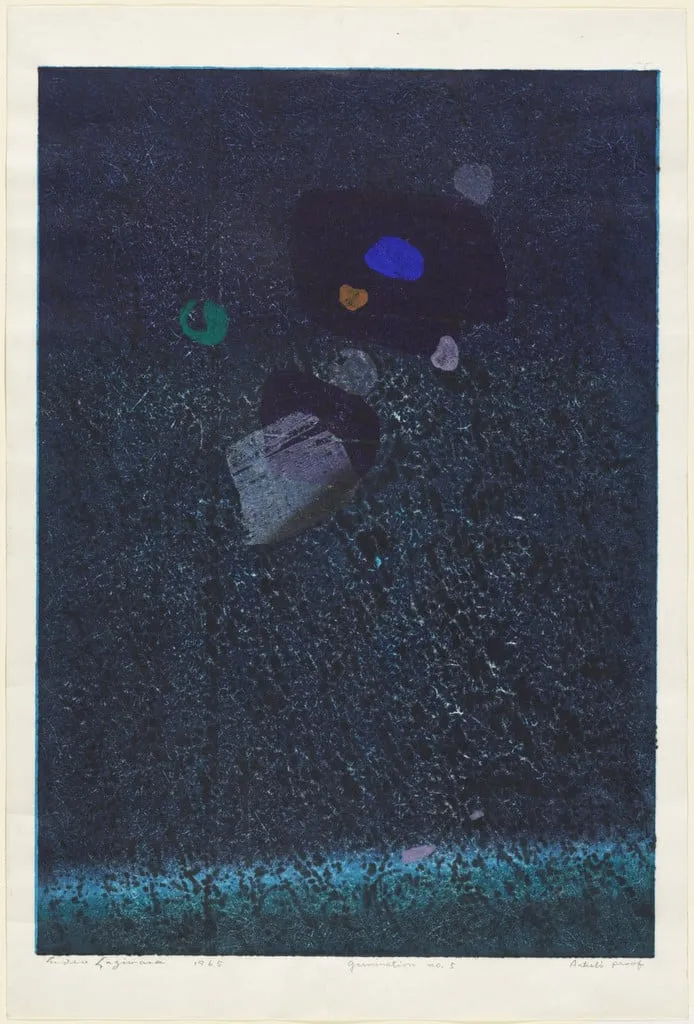 Untitled, by Hideo Hagiwara, ink, 1965