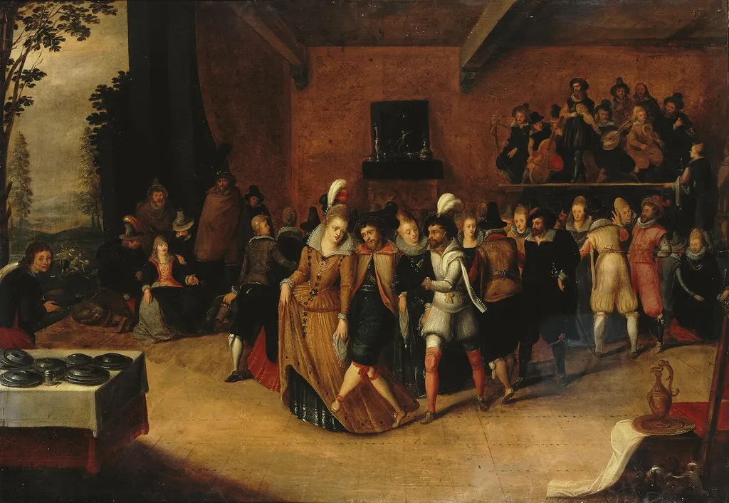 Ball, by Hieronymous Francken II, oil, 1607