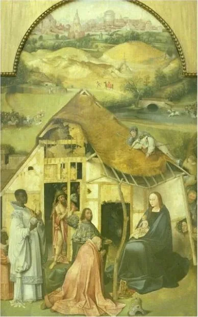 Adoration of the Magi, by Hieronymus Bosch, paint