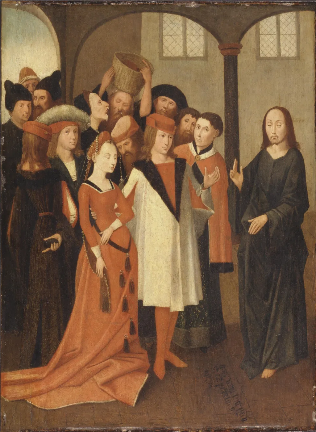 Christ and the Woman Taken in Adultery, by Hieronymus Bosch, oil