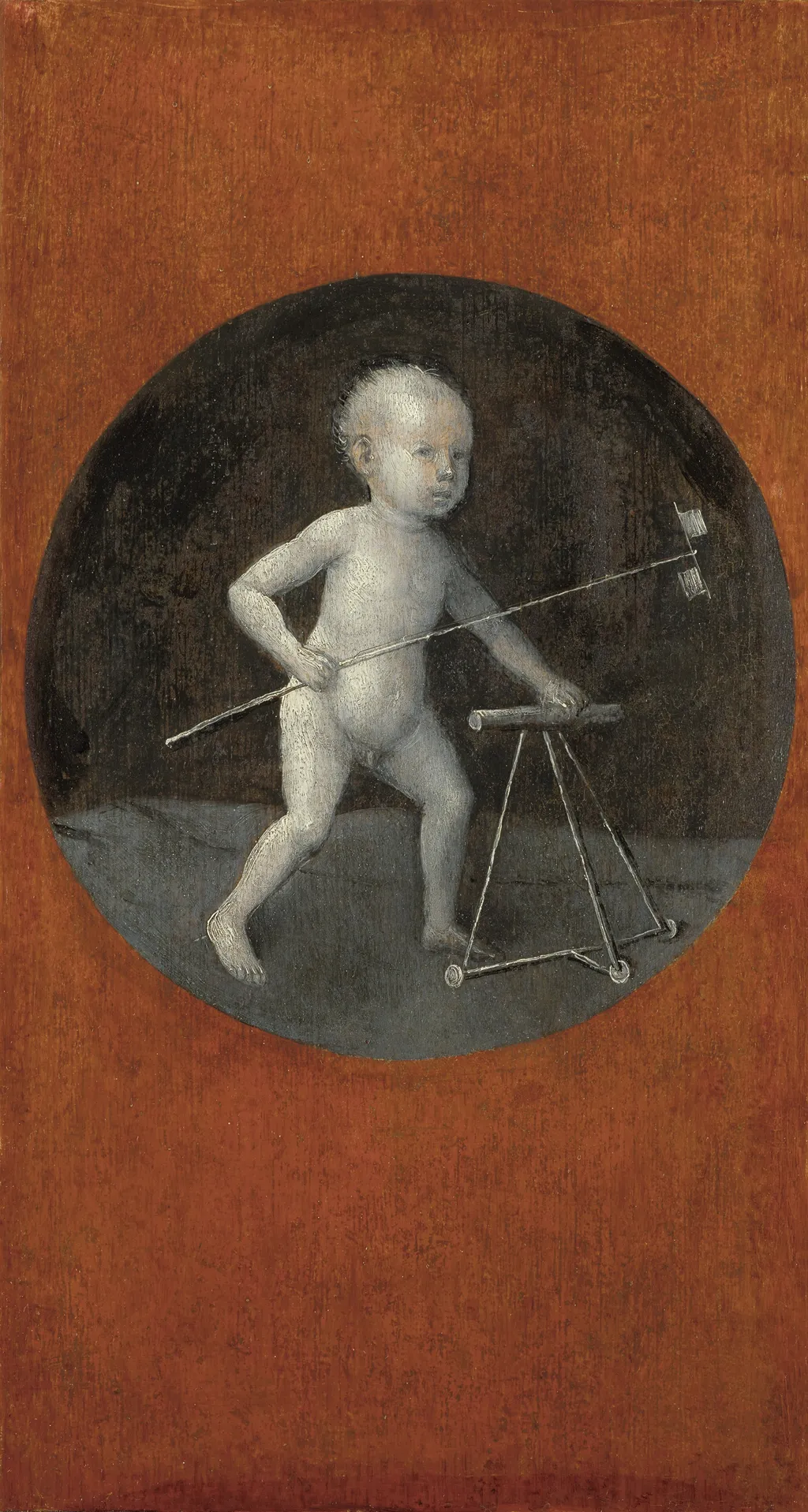Christ Child with a Walking Frame, by Hieronymus Bosch, oil, 1490
