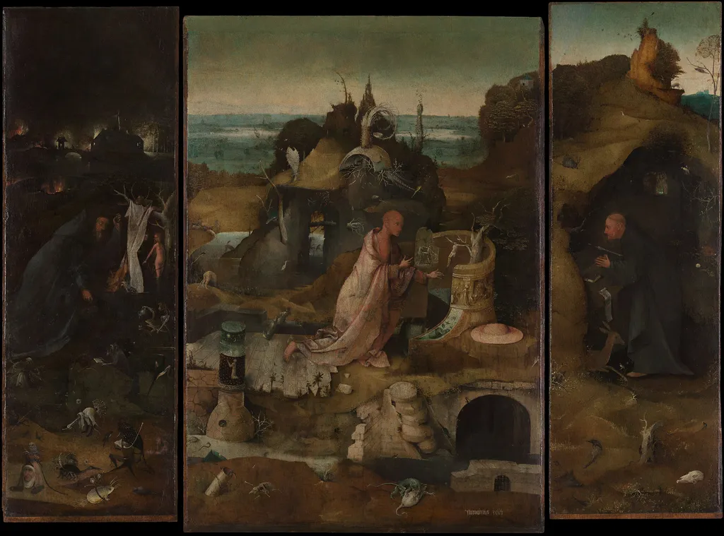 The Hermit Saint, by Hieronymus Bosch, oil, 1497