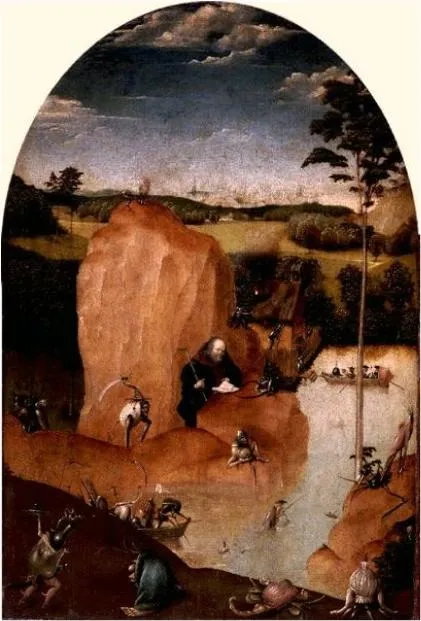 The Temptation of Saint Anthony, by Hieronymus Bosch, oil, 1500