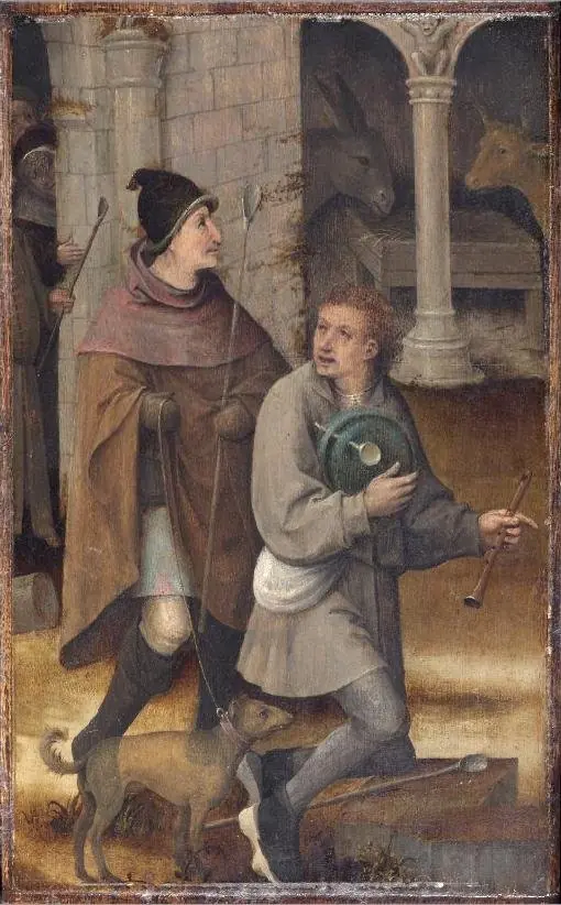 Two Shepherds, by Hieronymus Bosch