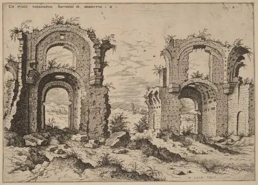 Second View of the Baths of Diocletian, by Hieronymus Cock