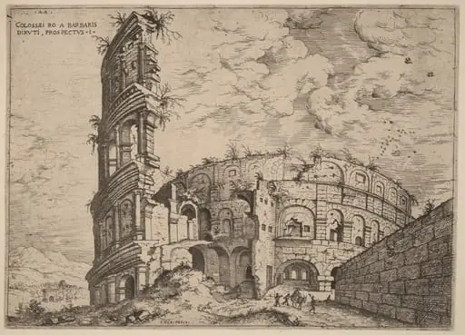 View of the Colosseum, by Hieronymus Cock