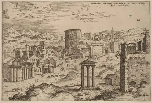 View of the Forum, by Hieronymus Cock