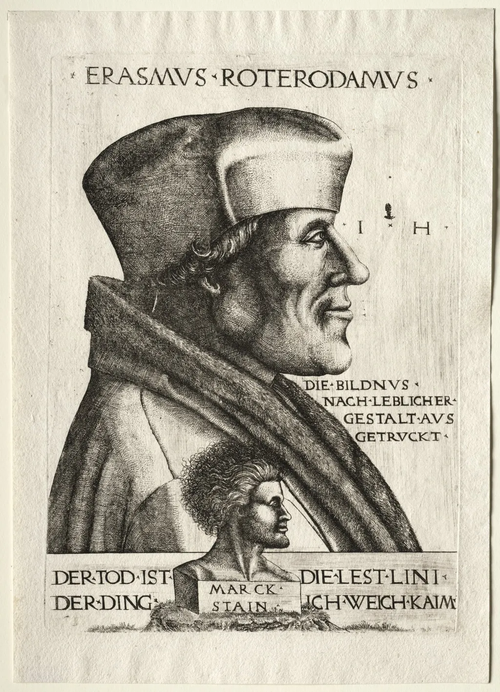 Erasmus of Rotterdam, by Hieronymus Hopfer, 1546