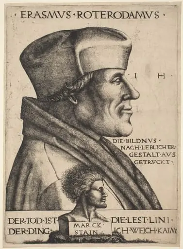 Erasmus of Rotterdam, by Hieronymus Hopfer