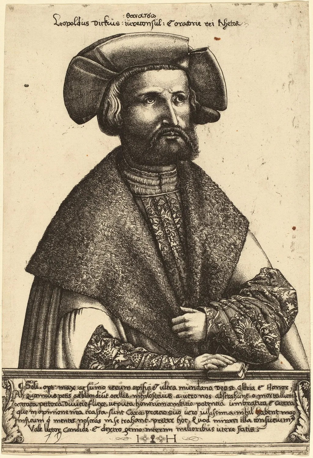 Leopold Dick, by Hieronymus Hopfer, ink, 1538