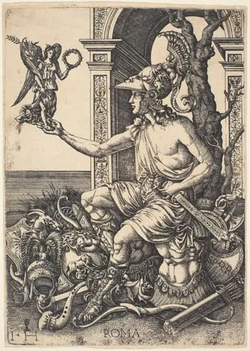 Personification of Rome, by Hieronymus Hopfer