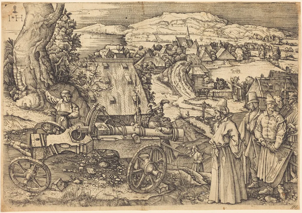 The Great Cannon, by Hieronymus Hopfer, ink, 1525
