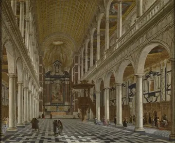 Interior of the Jesuit church (now St. Carolus Borromeus) in Antwerp, by Hieronymus Janssens, oil, 1667